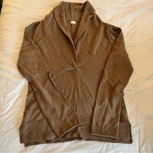 J. Crew wool cashmere blend sweater tan size M EUC
